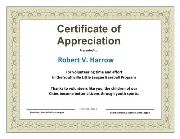 Certificate Of Appreciation Wording Speaker