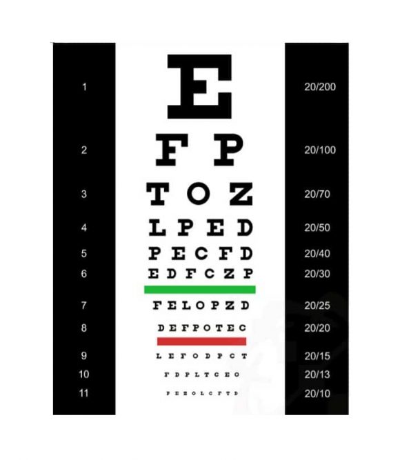NICEXMAS Eye Chart Standard Visual Testing Chart Children Vision Eye Chart  for Home