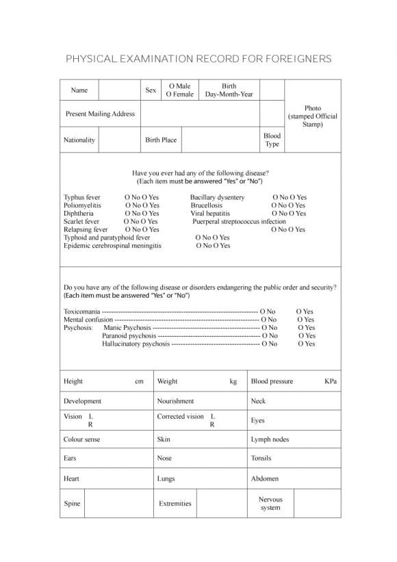 Physical Exam Template Form from printabletemplates.com