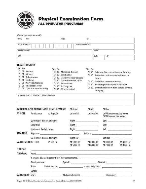 Physical Examination Template Word