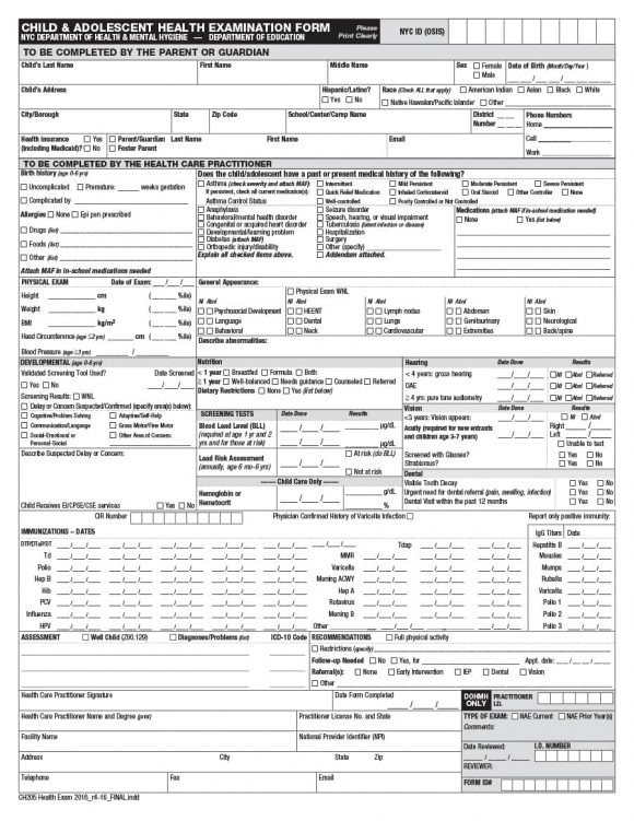 Sample Physical Exam Template The Document Template