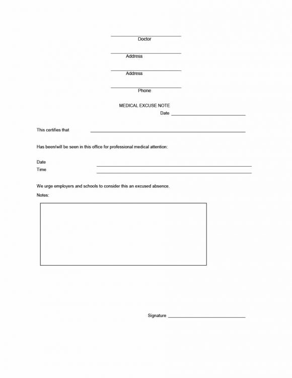 Free Printable Doctor Excuse Template from printabletemplates.com