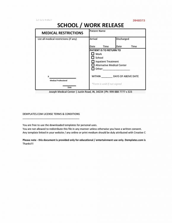 Doctor Note Template Free from printabletemplates.com