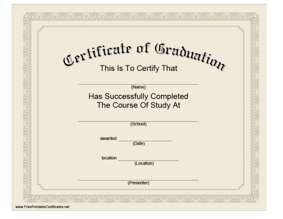 College Diploma Template from printabletemplates.com