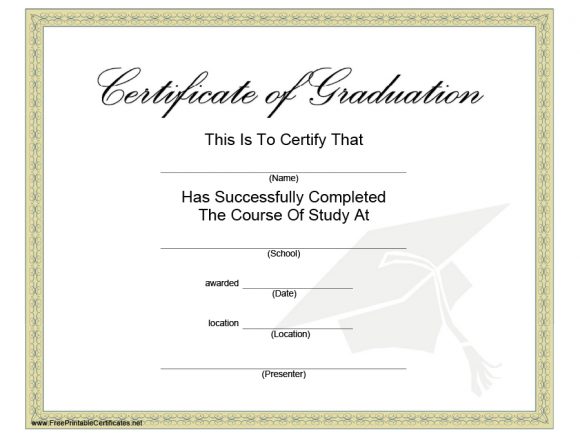 40 Graduation Certificate Templates Diplomas Printable Templates