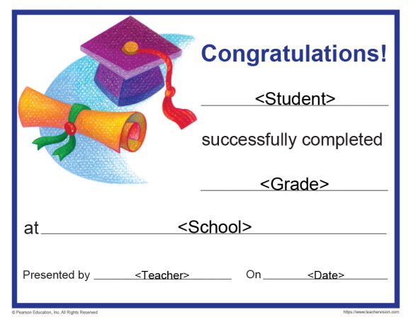Free Graduation Certificate Template from printabletemplates.com