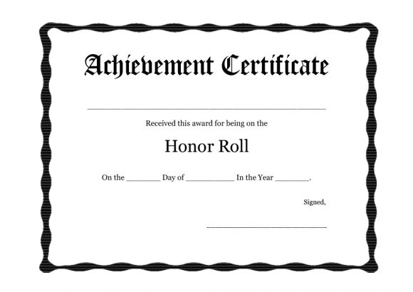 honor roll certificate 14