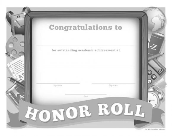 honor roll certificate 28