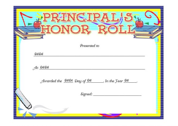 honor roll certificate 35