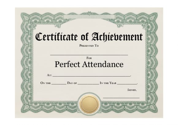 perfect attendance award 14