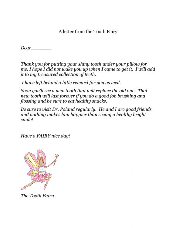 letter from the toothfairy