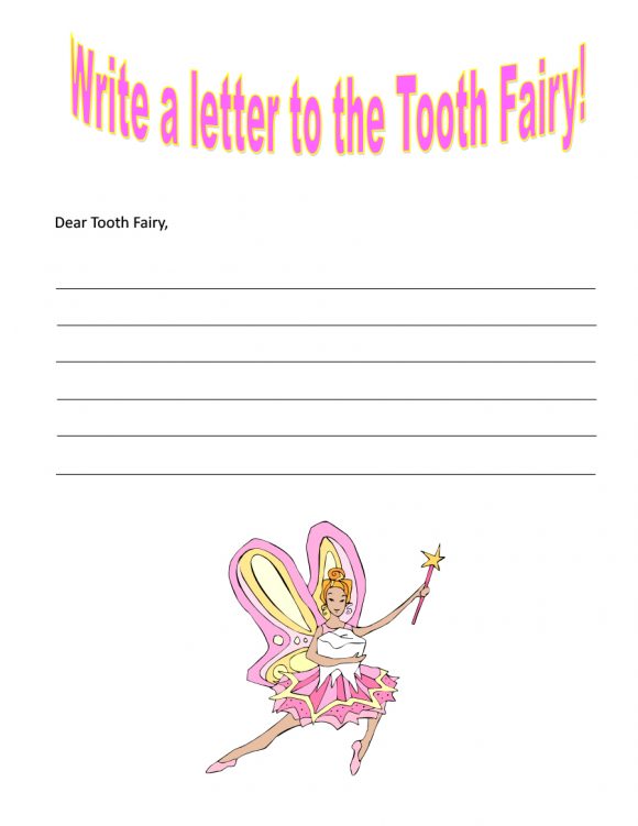 tooth fairy letter template older kids