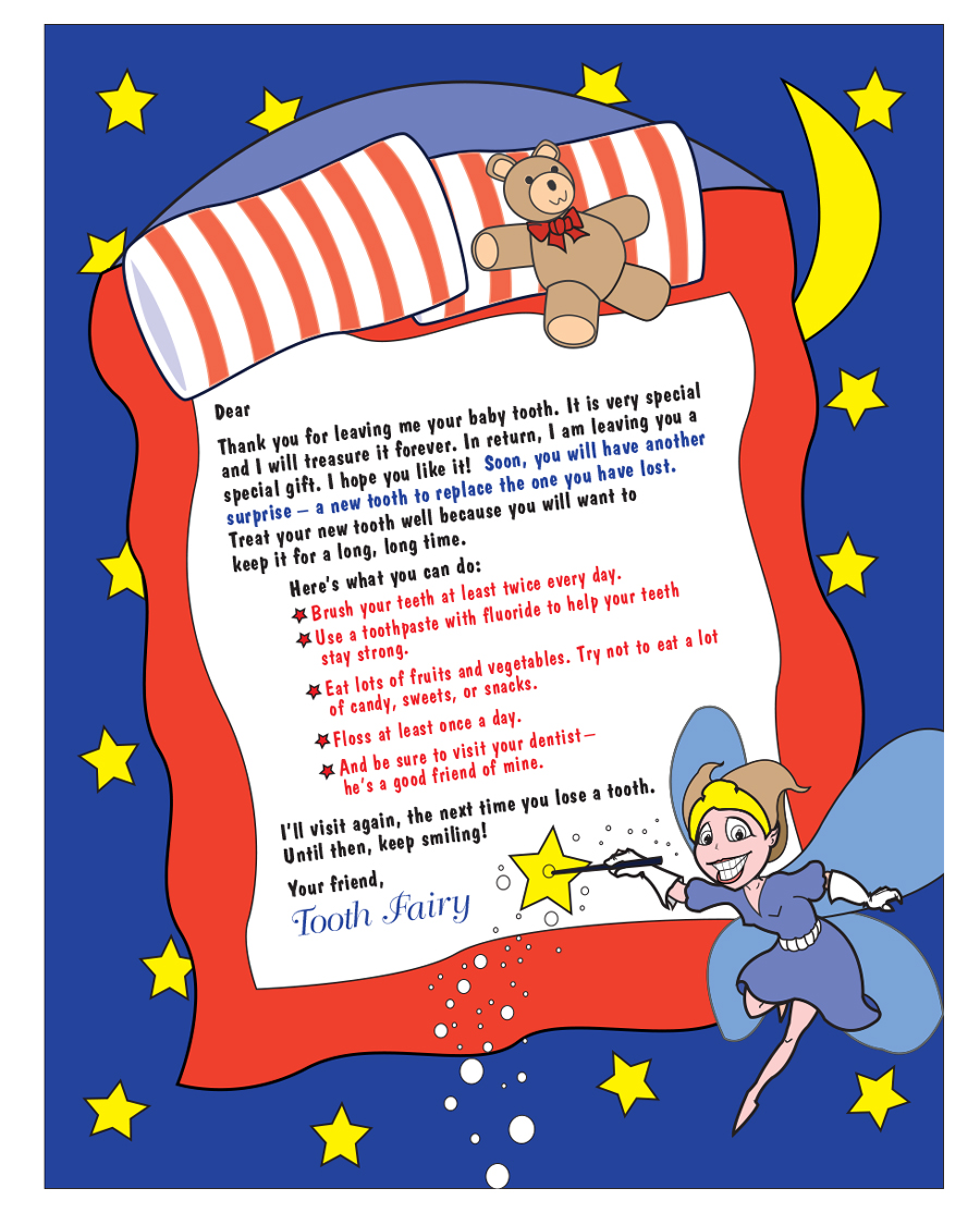 tooth fairy letter template word