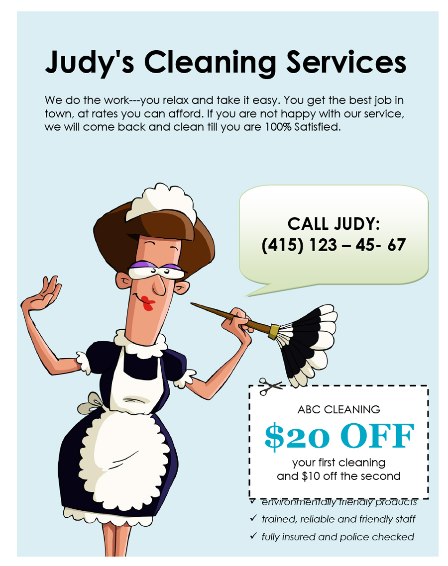 Flyers For Cleaning Business Templates