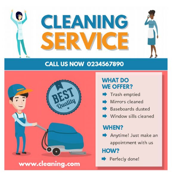 cleaning service flyers free template