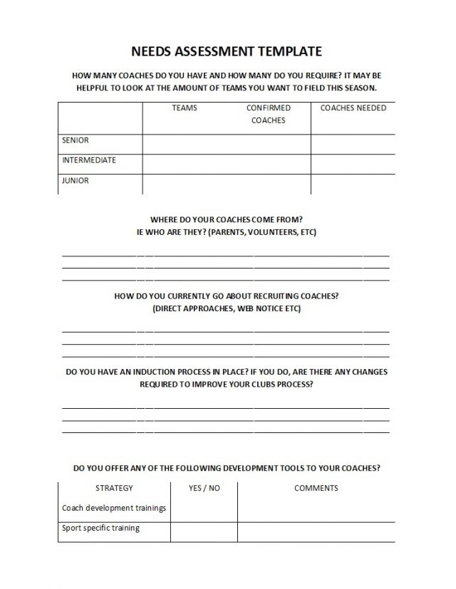 50 Needs Assessment Templates And Examples Printable Templates