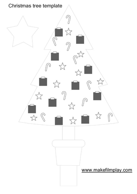 51 Printable Christmas Tree Templates (Free Download) - PrintableTemplates