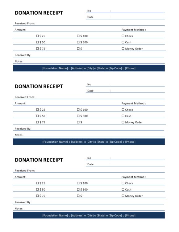donation receipt template 13