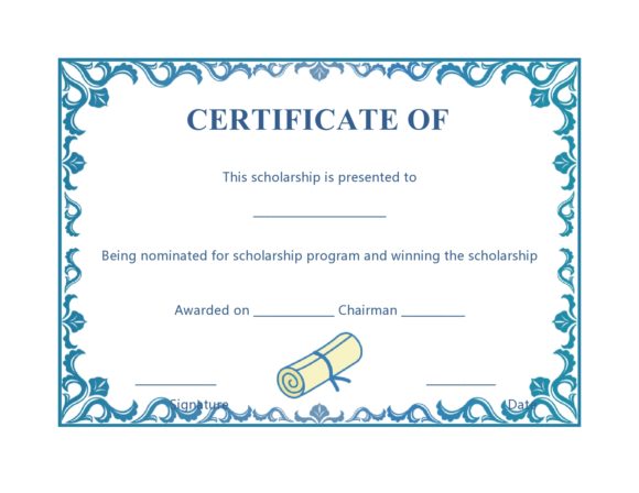 scholarship certificate 16