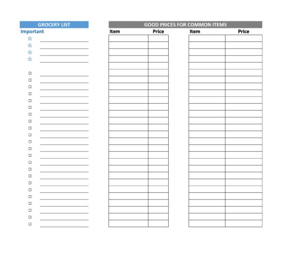 grocery list template 02