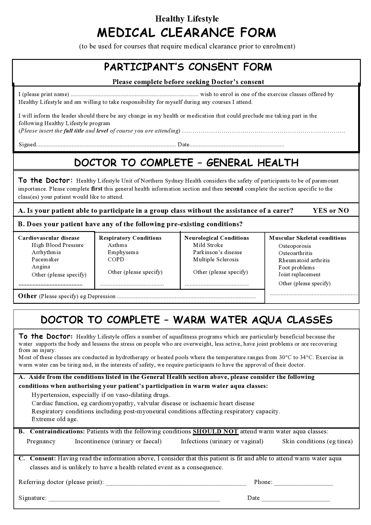 30 Editable Medical Clearance Forms Letters Printabletemplates