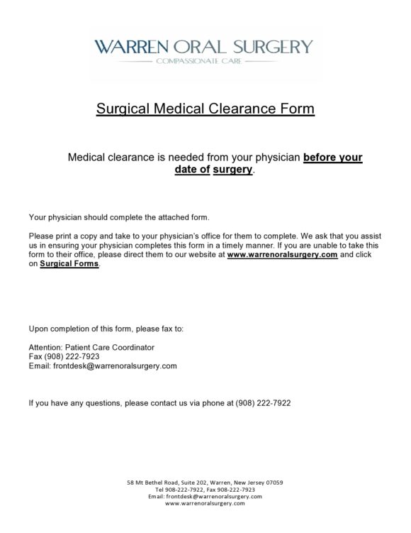 medical clearance form 23