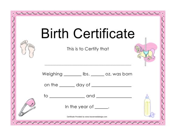 30 Blank Birth Certificate Templates Examples Printabletemplates