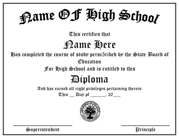Free Printable High School Diploma Templates Of 10 Best Of Blank - Vrogue