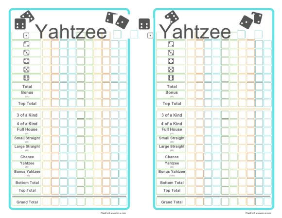 27 printable yahtzee score cards free download