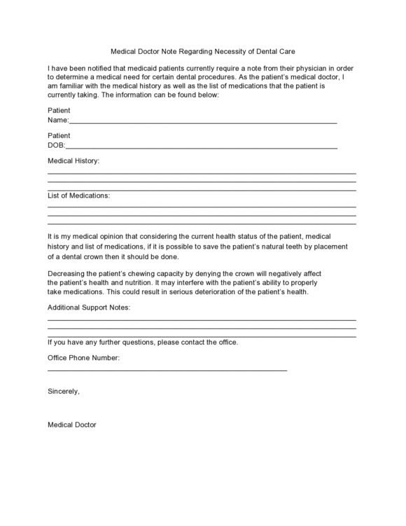 Urgent Care Doctor Note Template