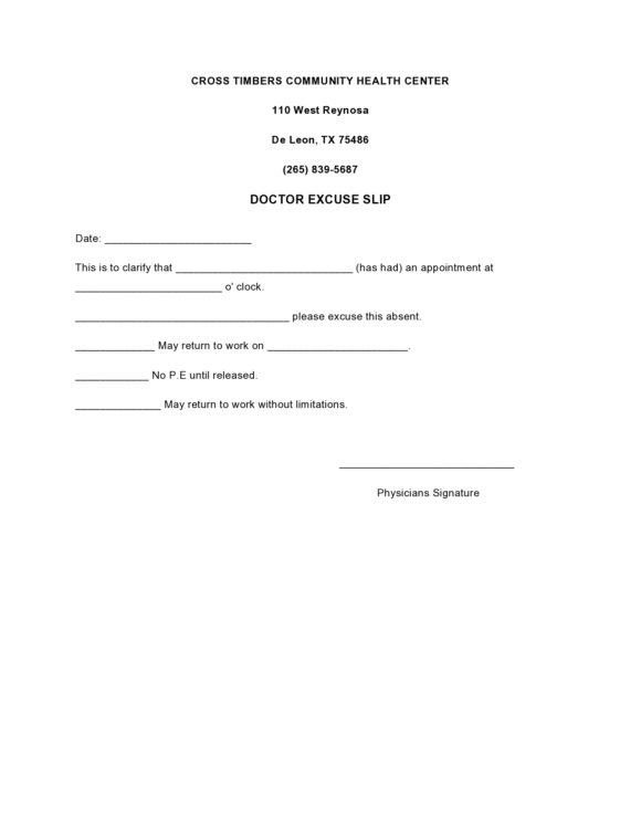 30 Urgent Care Doctors Note Templates (Real & Fake)