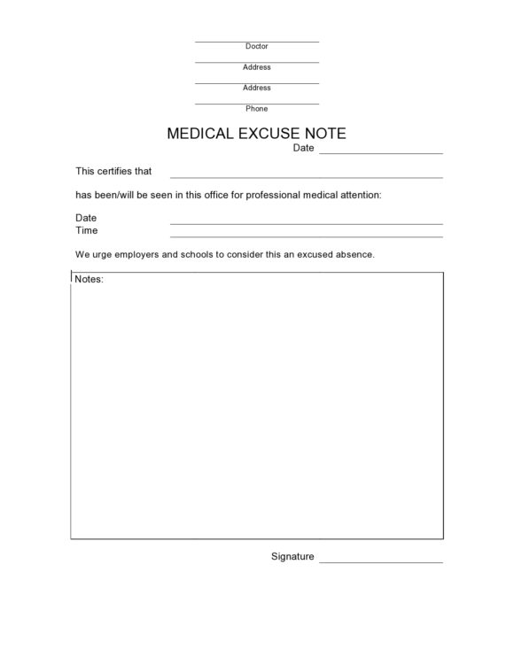30 Urgent Care Doctors Note Templates (Real Fake)