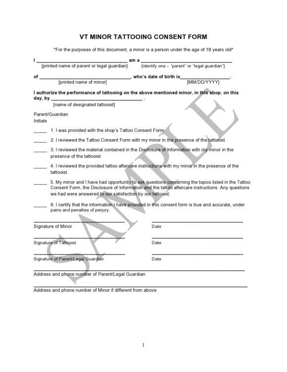 Consent Tattoo Form  Fill Online Printable Fillable Blank  pdfFiller