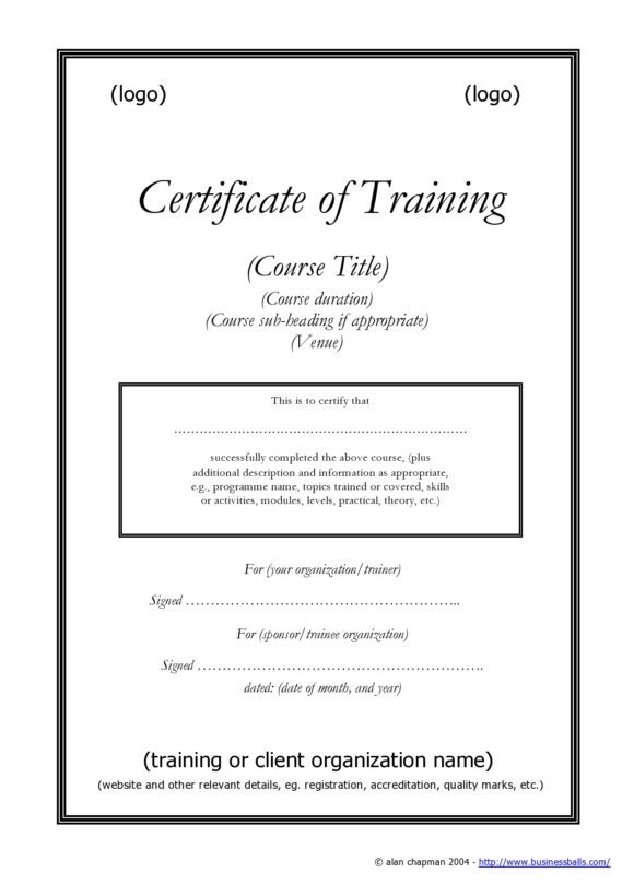 training certificate template 07