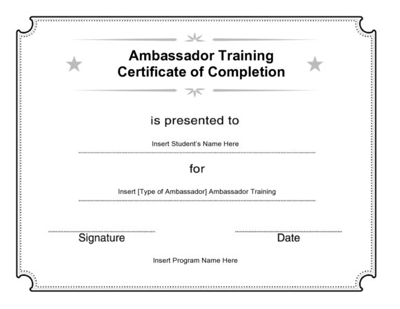 training certificate template 10