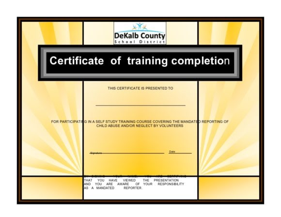 training certificate template 17