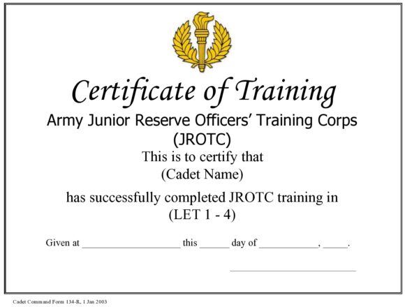 training certificate template 24
