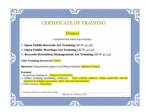 training certificate template 30