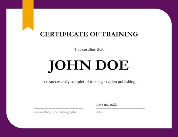 training certificate template 40