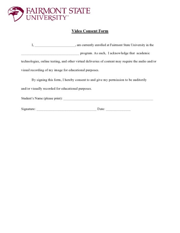 40 Printable Video Consent Forms (Free Templates)