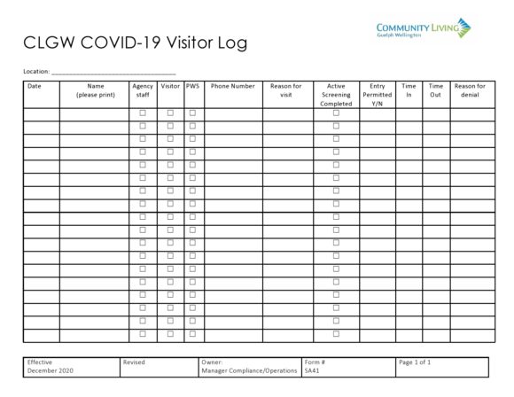 40 Printable Visitor Log Templates (Excel / Word)