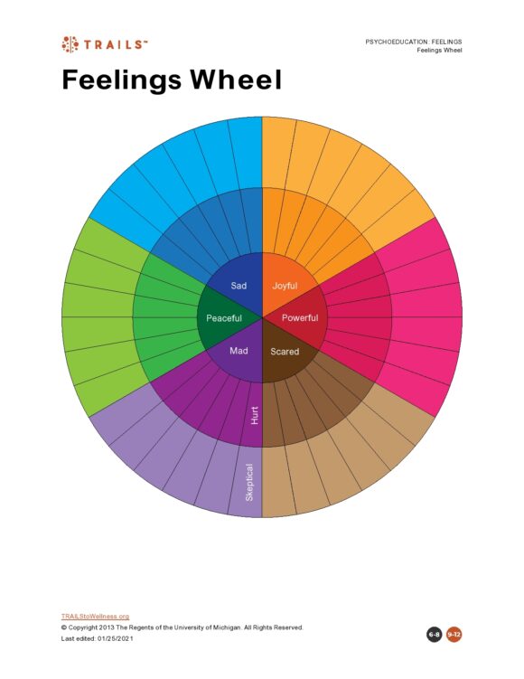 feelings wheel 33