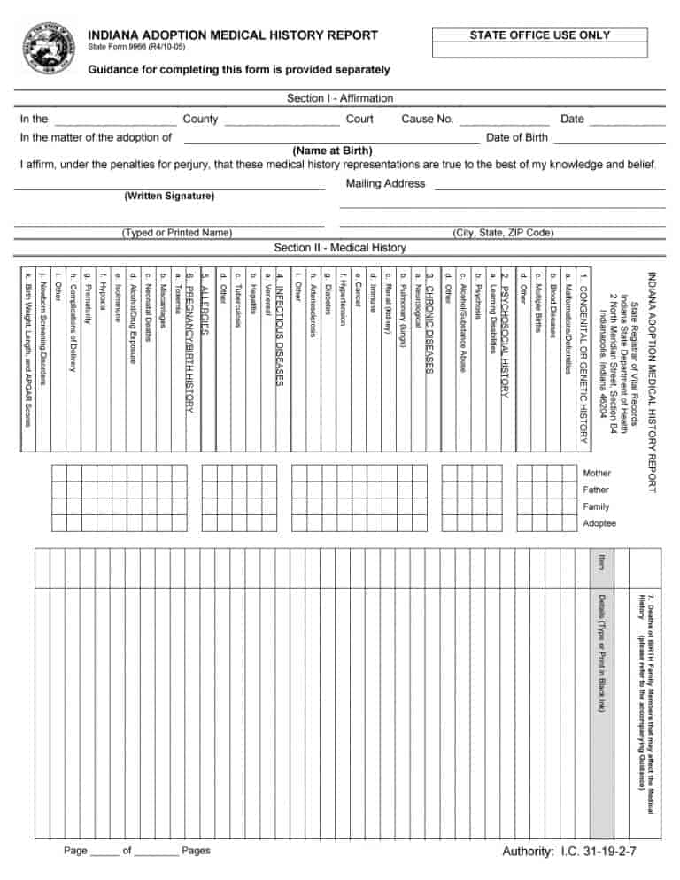 Family Health History Template from printabletemplates.com