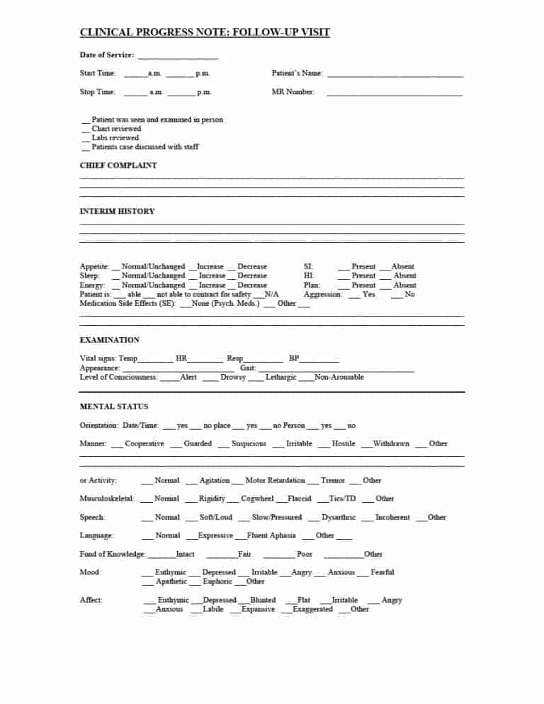 patient progress note