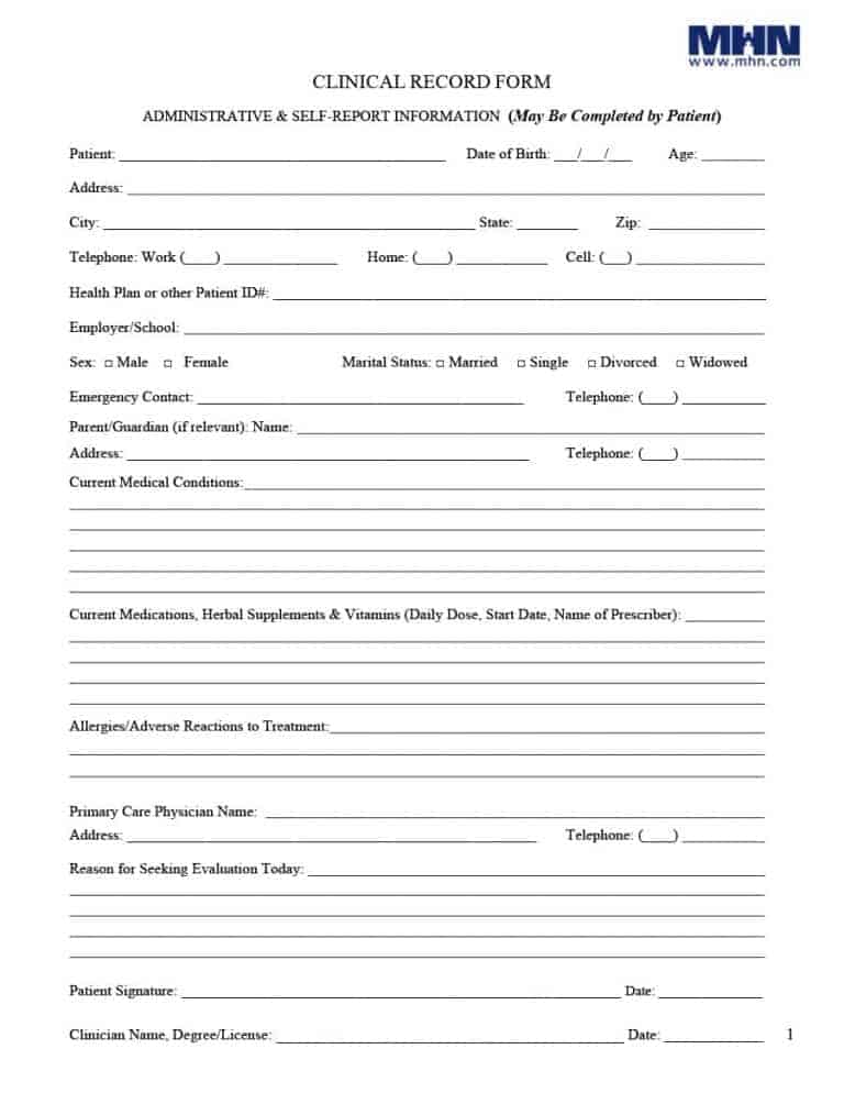 Physical Therapy Daily Notes Template from printabletemplates.com